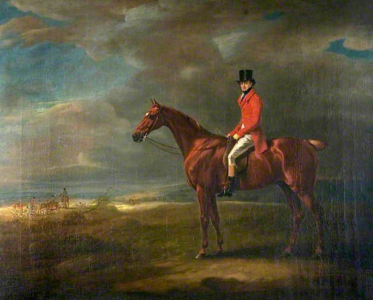 Archibald, Lord Kennedy, Later Earl of Cassillis, on a Hunter, vintage artwork by John E. Ferneley, Sr, 12x8" (A4) Poster