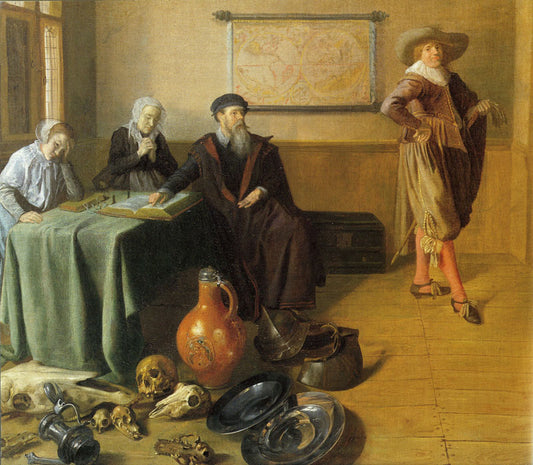 The Departure of the Prodigal Son, vintage artwork by Jan Miense Molenaer, 12x8" (A4) Poster