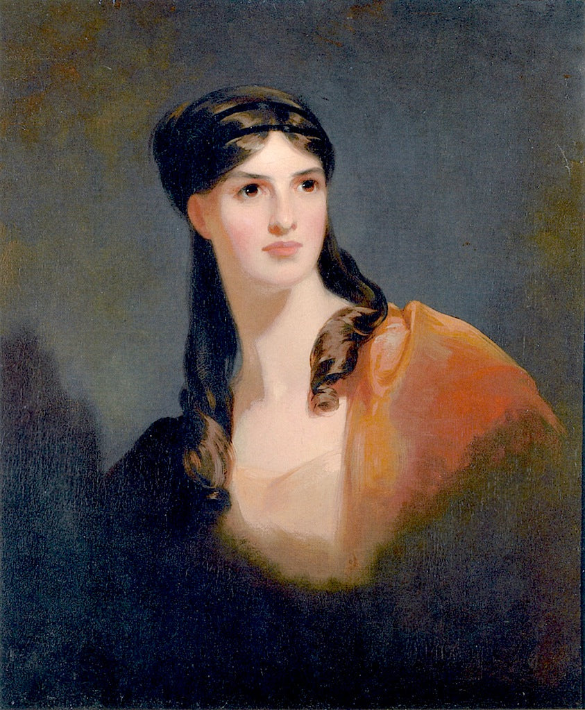 Frances Anne Kemble as Bianca, vintage artwork by Thomas Sully, 12x8" (A4) Poster