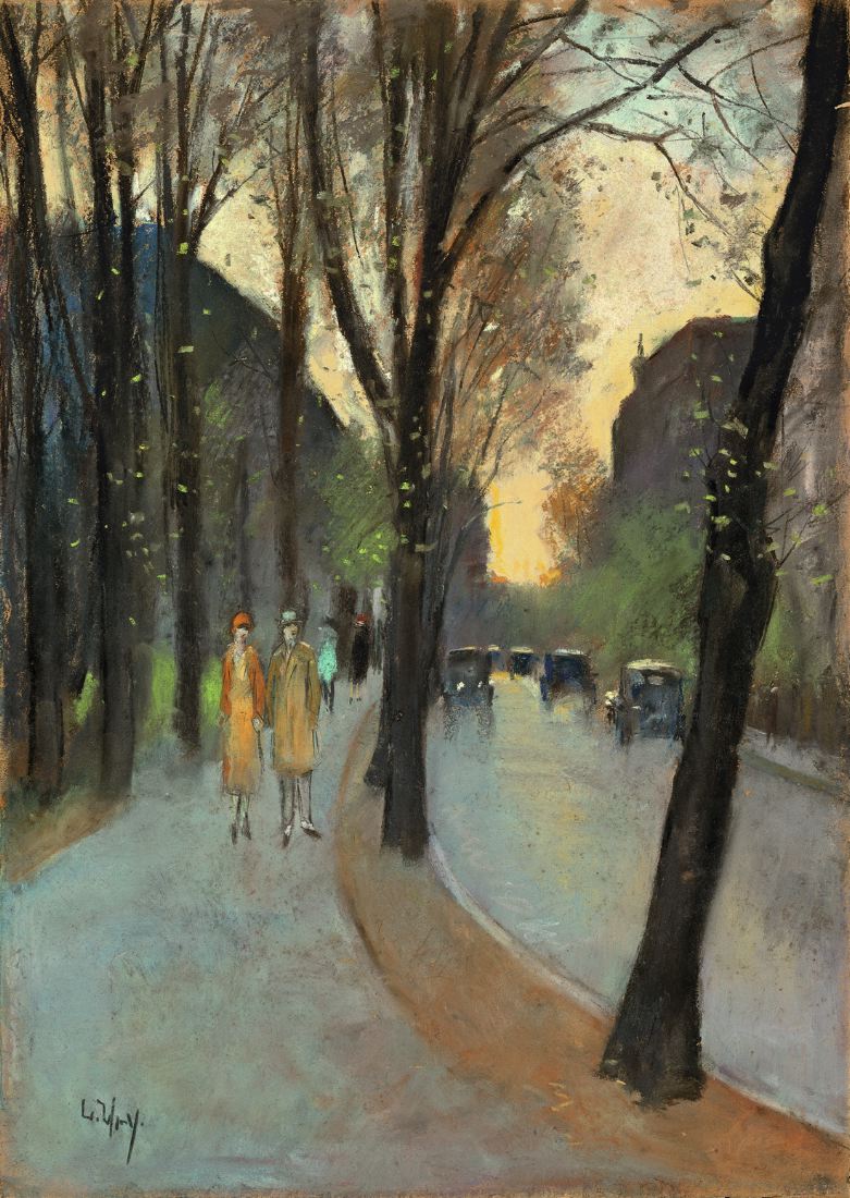 Berliner Straße im Vorfruhling by Lesser Ury,A3(16x12")Poster