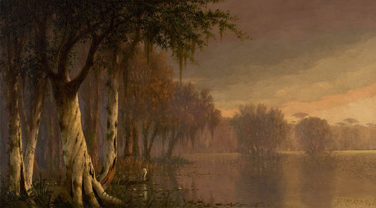 Bayou Teche, vintage artwork by Joseph Rusling Meeker, 12x8" (A4) Poster