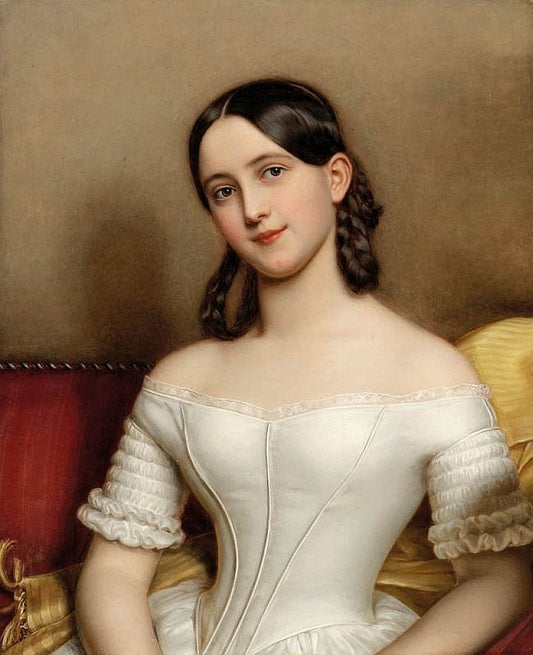 Caroline Lizius, vintage artwork by Joseph Karl Stieler, 12x8" (A4) Poster