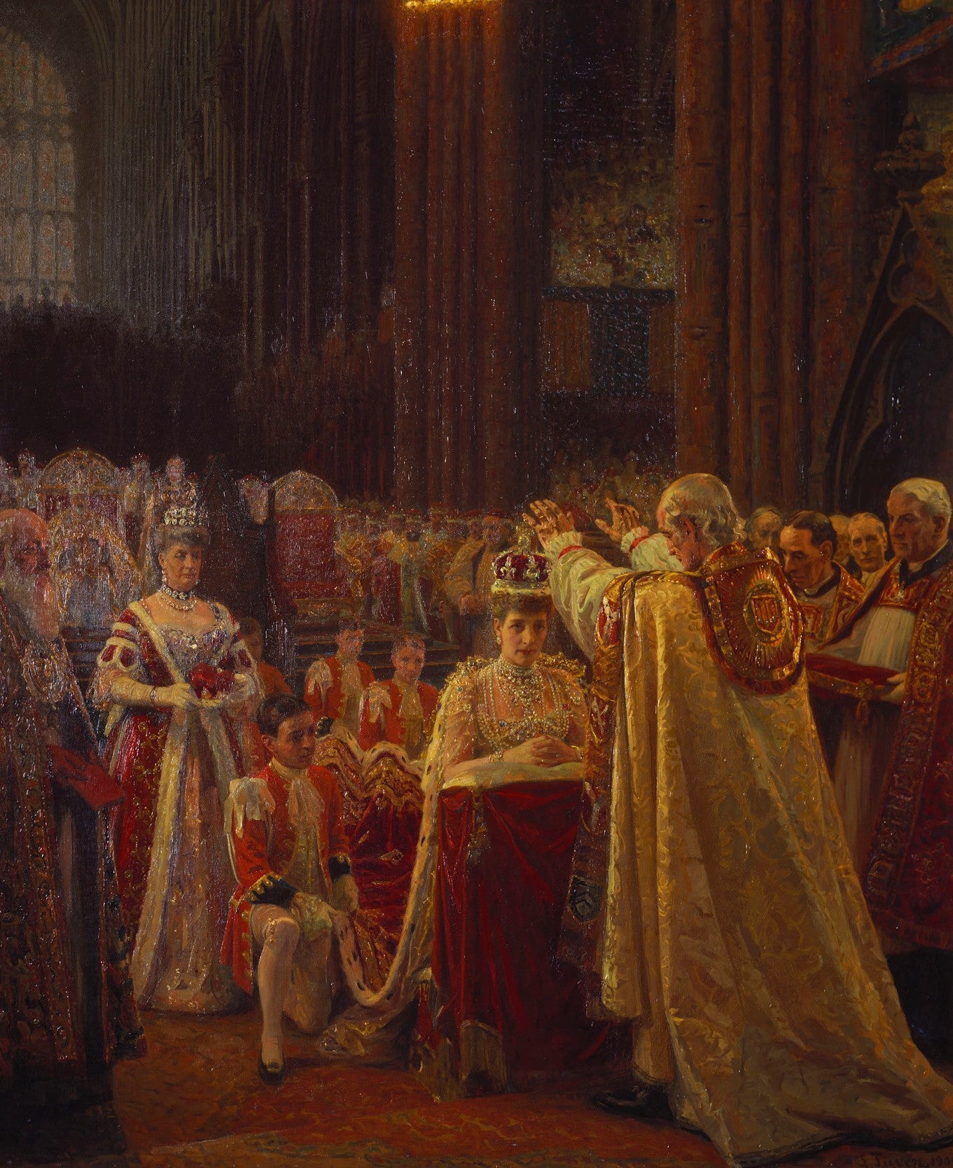 Edward VII; the Crowning of Queen Alexandra by Laurits Tuxen,A3(16x12")Poster