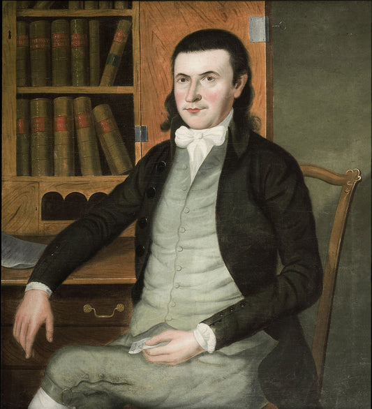 Portrait of John Hart, vintage artwork by Charles Peale Polk, 12x8" (A4) Poster