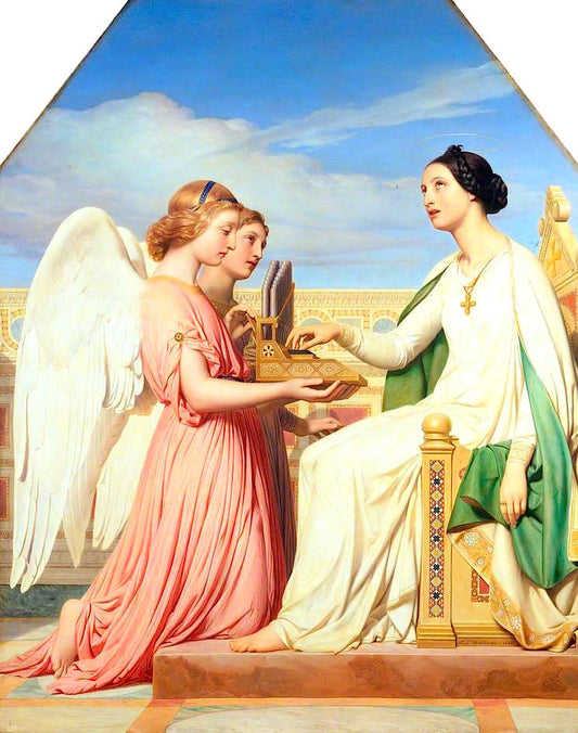 Saint Cecilia and the Angels, vintage artwork by Paul Delaroche, A3 (16x12") Poster Print