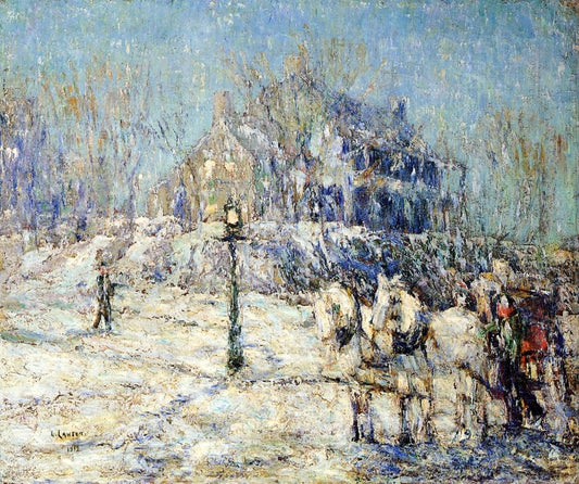 The Dyckman House, vintage artwork by Ernest Lawson, 12x8" (A4) Poster