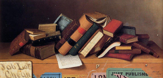 Job Lot Cheap, vintage artwork by William Michael Harnett, 12x8" (A4) Poster