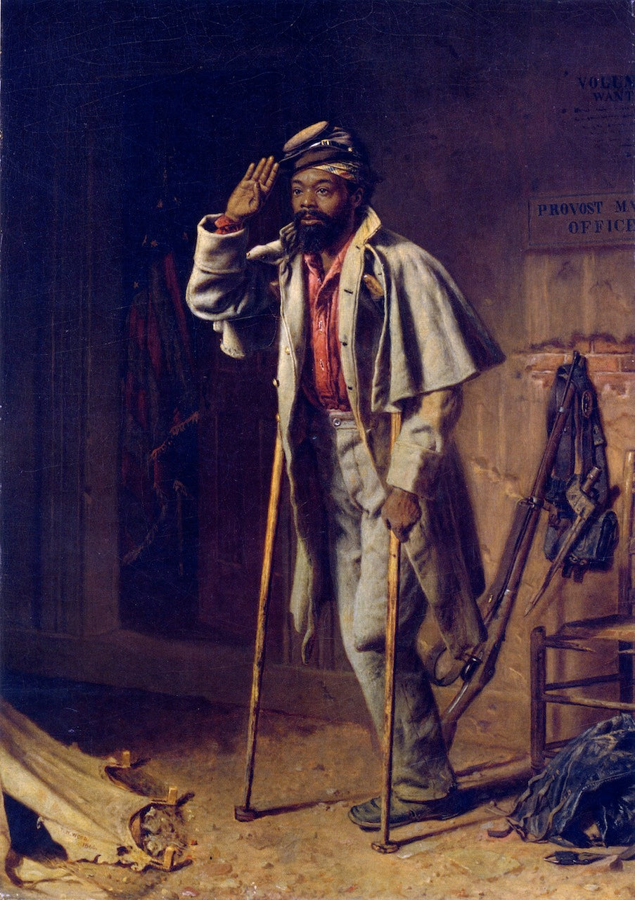 A Bit of War History: The Veteran, vintage artwork by Thomas Waterman Wood, 12x8" (A4) Poster