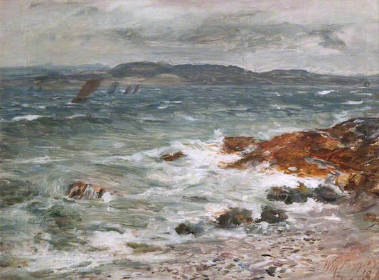 A Breezy Day of Campbeltown, vintage artwork by William McTaggart, R.S.A., R.S.W., 12x8" (A4) Poster