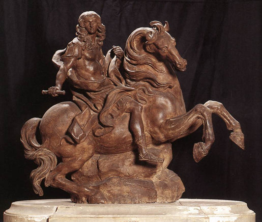 King Louis XIV of France (model), vintage artwork by Gian Lorenzo Bernini, 12x8" (A4) Poster
