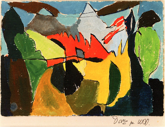 Center port Series #9, vintage artwork by Arthur Dove, 12x8" (A4) Poster