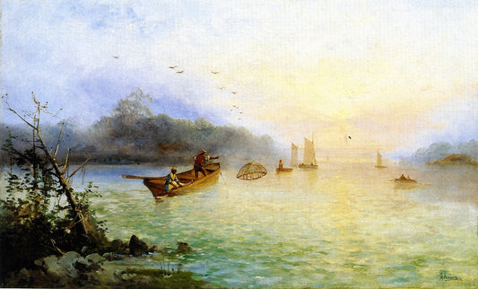 Prawn Fishing, vintage artwork by George Henry Andrews, A3 (16x12") Poster Print