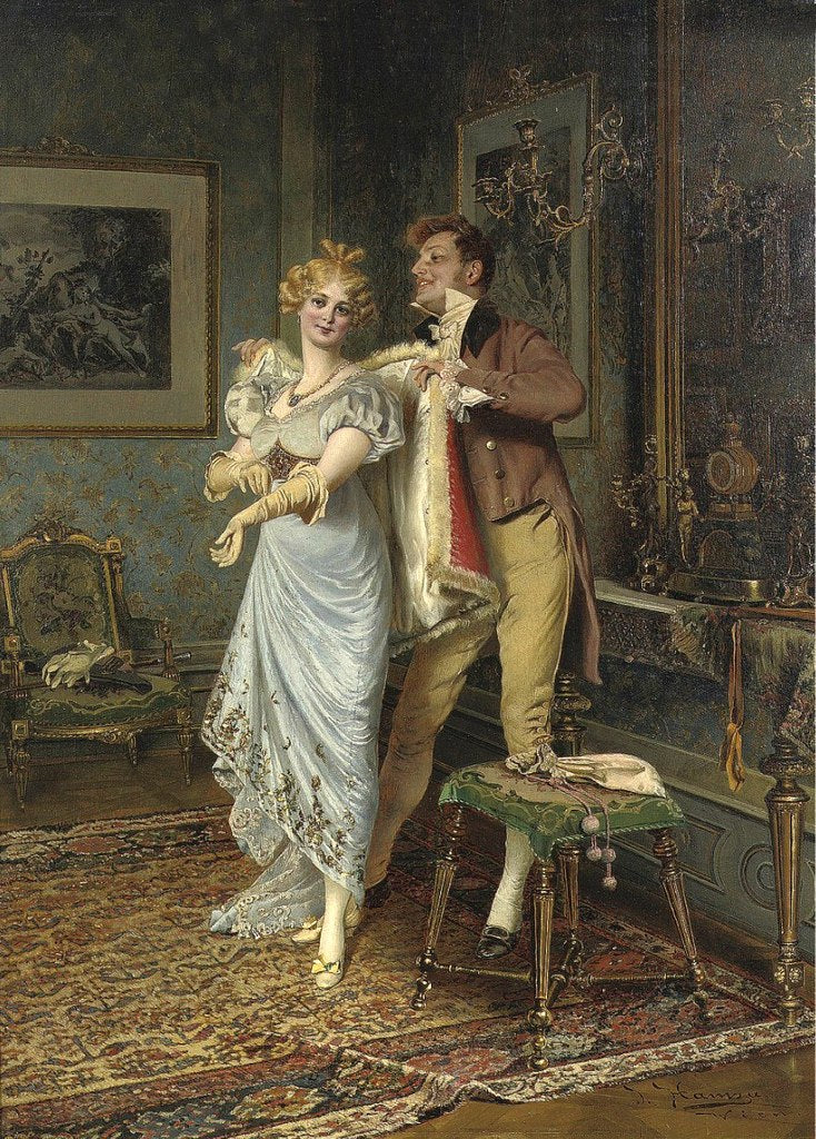 Ready for the Opera, vintage artwork by Johann Hamza, 12x8" (A4) Poster