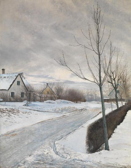 f Baldersbronde (Winter Day) by Lauritz Andersen (L.A.) Ring,A3(16x12")Poster