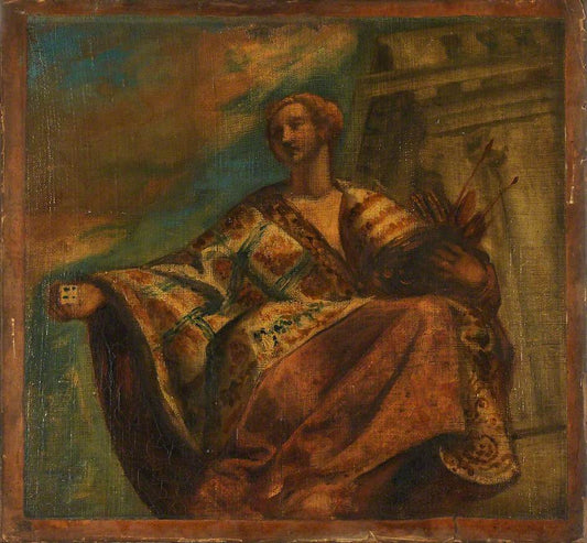 Fortune; An Allegorical Figure, vintage artwork by William Etty, A3 (16x12") Poster Print