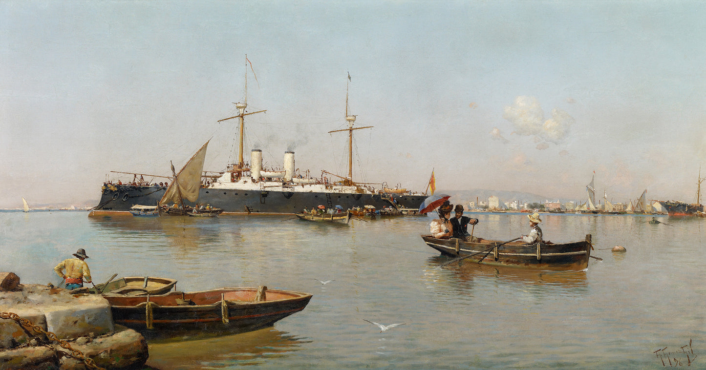 View of the Port of Malaga by Gillermo Gomez Gil,A3(16x12")Poster