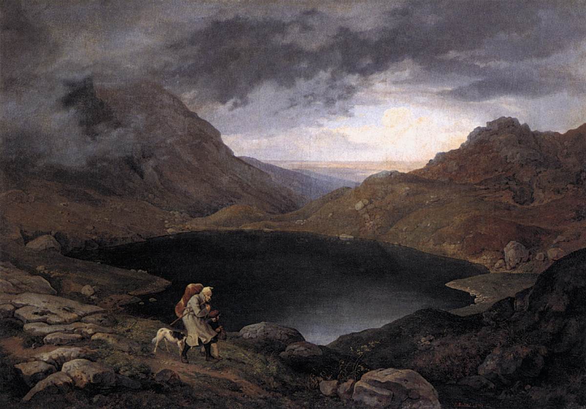 Pool in the Riesengebirge, vintage artwork by Ludwig Richter, A3 (16x12") Poster Print