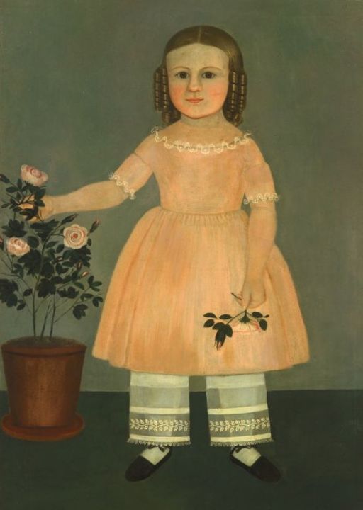 Young Girl with Flowers, vintage artwork by Samuel Miller, A3 (16x12") Poster Print