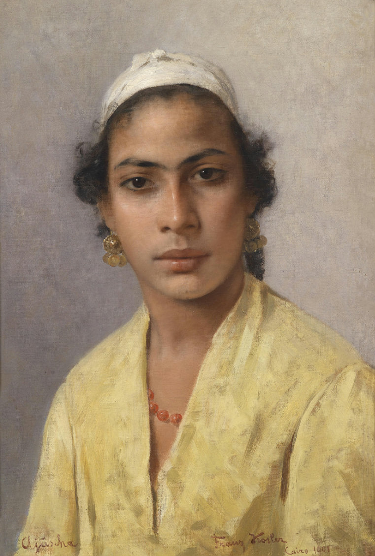 Portrait of Ajuscha, vintage artwork by Franz Xaver Kosler, 12x8" (A4) Poster