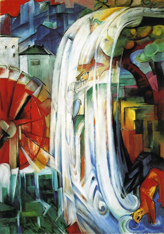 The Enchanted Mill, vintage artwork by Franz Marc, 12x8" (A4) Poster