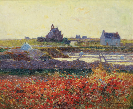 Salt Marsh near Croisic, vintage artwork by Ferdinand du Puigaudeau, 12x8" (A4) Poster