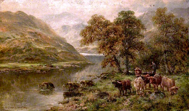 The Pass of Brander, Argyll and Bute by William Langley,16x12(A3) Poster