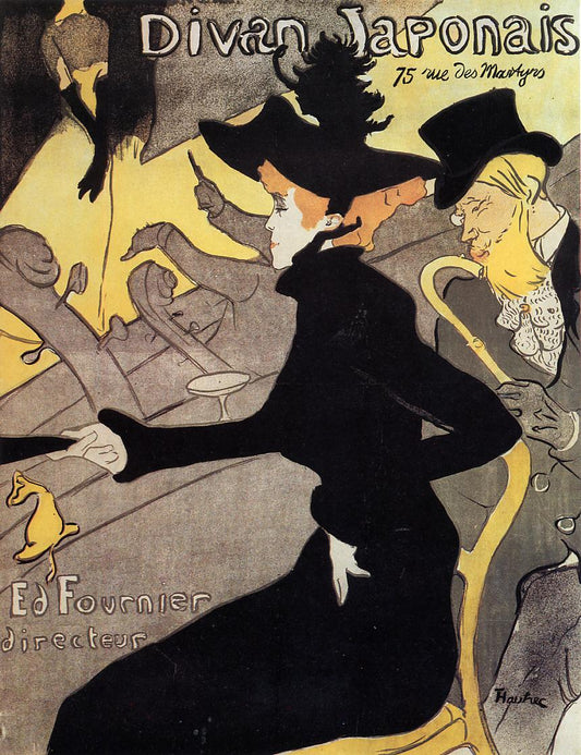 Divan Japonais by Henri de Toulouse-Lautrec,A3(16x12")Poster