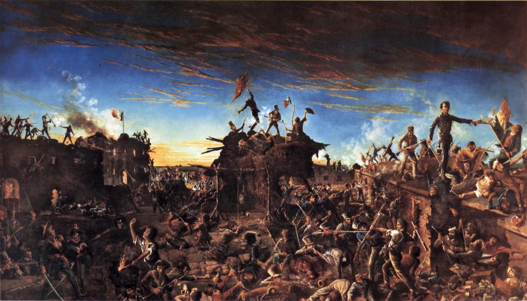 Dawn at the Alamo, vintage artwork by Henry Arthur McArdle, 12x8" (A4) Poster