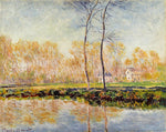 The Banks of the River Epte at Giverny, vintage artwork by Claude Monet, 12x8" (A4) Poster