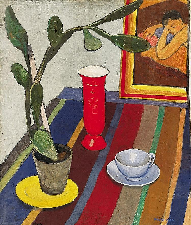 Art Deco Still Life, vintage artwork by Ivan Polya, 12x8" (A4) Poster