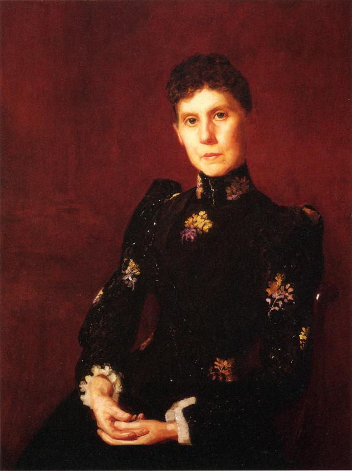 Portrait of Emily Fairchild Pollock, vintage artwork by Thomas P. Anshutz, 12x8" (A4) Poster