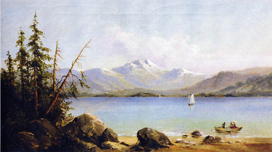 Lake Tahoe, Tahoe Mounain, vintage artwork by Juan Buckingham Wandesforde, A3 (16x12") Poster Print