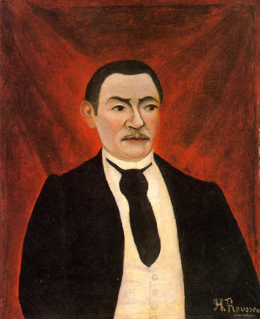 Portrait of Monsieur S, vintage artwork by Henri Rousseau, 12x8" (A4) Poster