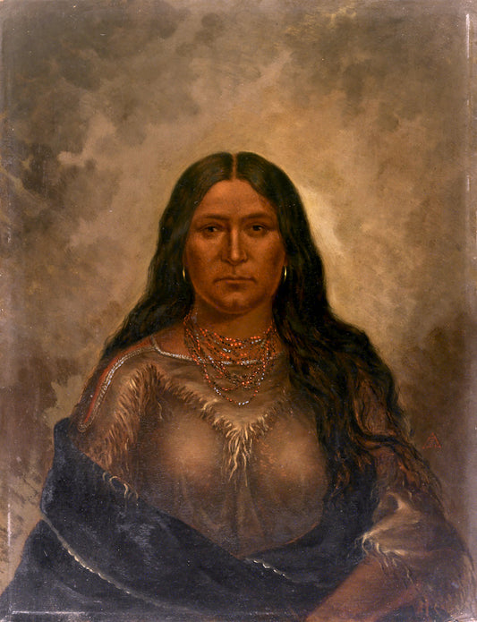 Chan-ku-wash-te-mine (Good Road Woman), vintage artwork by Antonio Zeno Shindler, 12x8" (A4) Poster