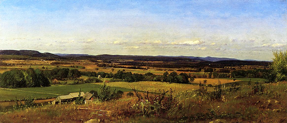 New Hamshire Landscape, vintage artwork by James McDougal Hart, 12x8" (A4) Poster
