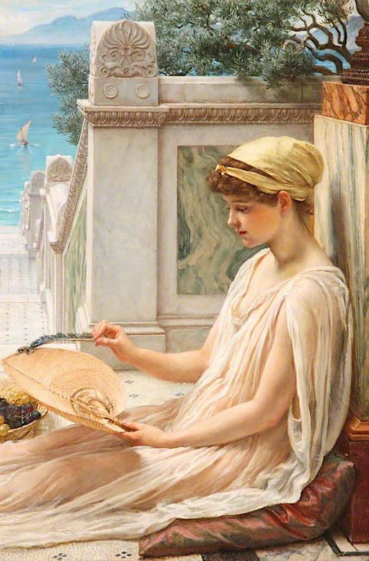 On The Terrace, vintage artwork by Sir Edward John Poynter, 12x8" (A4) Poster