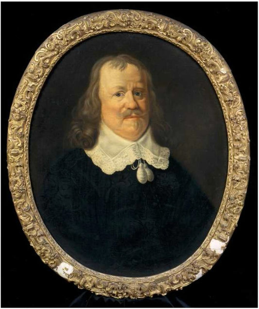 Portrait of Godard van Reede, Lord of Nederhorst, vintage artwork by Anselm van Hulle, 12x8" (A4) Poster