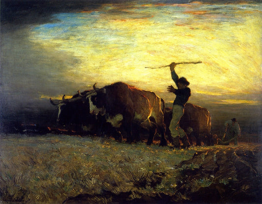 At First Gleam at Dawn, vintage artwork by Horatio Walker, 12x8" (A4) Poster