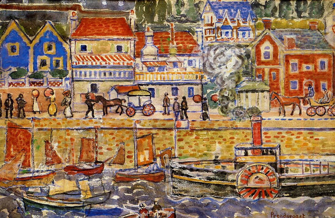 Boat Landing, Dinnard by Maurice Prendergast,A3(16x12")Poster