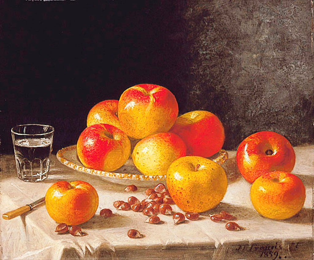 Still Life, Apples and Chestnuts, vintage artwork by John F. Francis, A3 (16x12") Poster Print