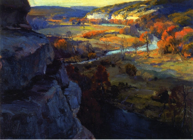 e River, 17 Miles above Kerryville Texas by Julian Onderdonk,16x12(A3) Poster