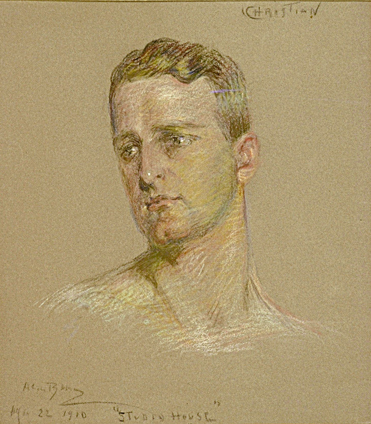 Christian, vintage artwork by Alice Pike Barney, 12x8" (A4) Poster