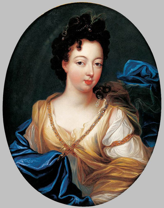 Portrait of the Duchess of Modena, vintage artwork by Pierre Gobert, 12x8" (A4) Poster