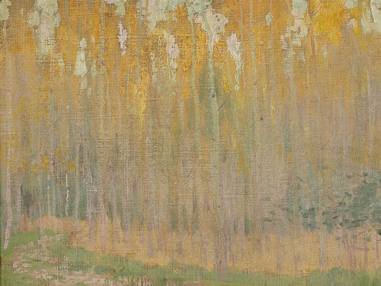 Autumn in the Birkenwald by Johann Walter-Kurau,A3(16x12")Poster