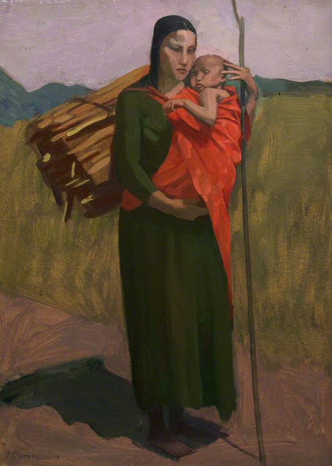 Irish Peasant Woman by John S. Currie,16x12(A3) Poster