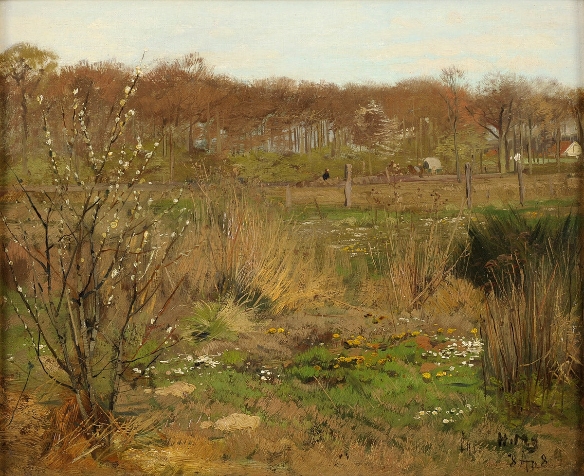 Spring in Eller, vintage artwork by Hugo Mühlig, 12x8" (A4) Poster