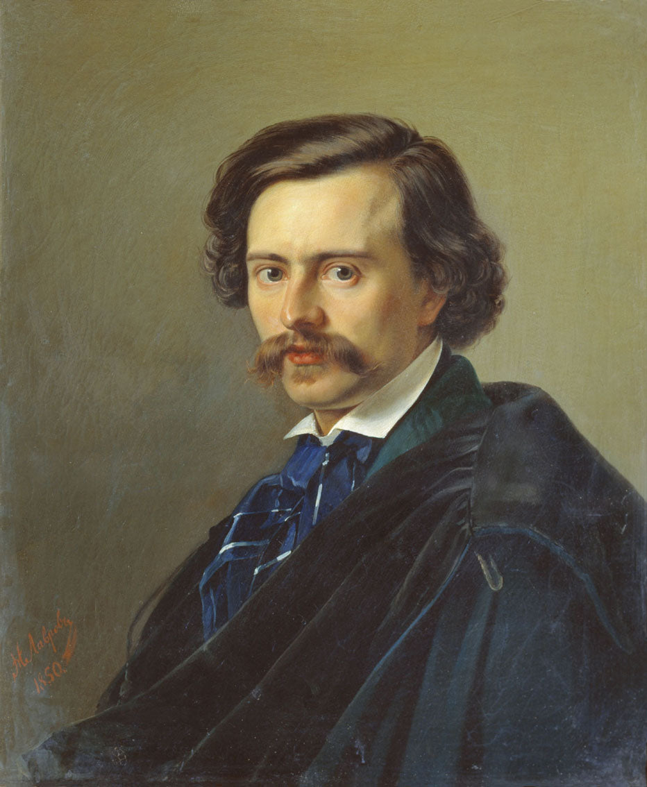 Portrait of Painter Potap Petrovsky, vintage artwork by Nikolai Lavrov, A3 (16x12") Poster Print