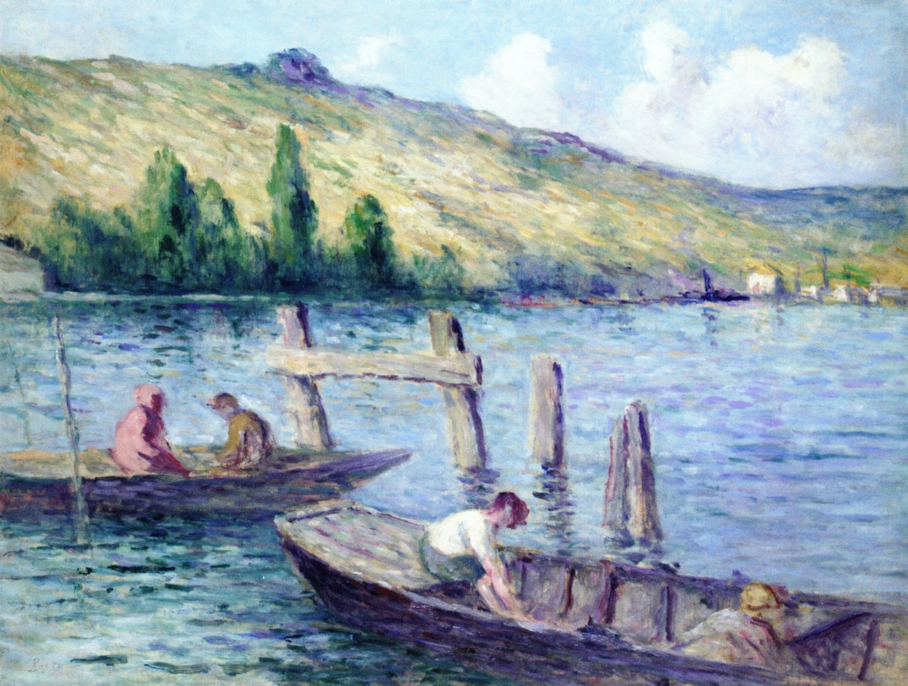 Boat Ride, vintage artwork by Maximilien Luce, 12x8" (A4) Poster