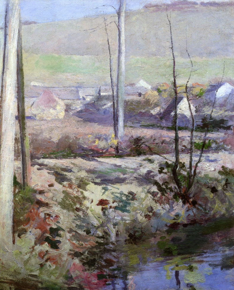 Giverny from the River Epte, vintage artwork by Theodore Robinson, 12x8" (A4) Poster