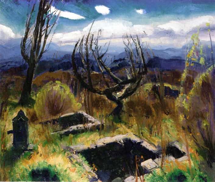 Deserted Farm, No. II, vintage artwork by George Wesley Bellows, 12x8" (A4) Poster